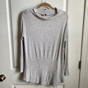 Free People We the Free Grey Cowl Neck Sweater Size Medium